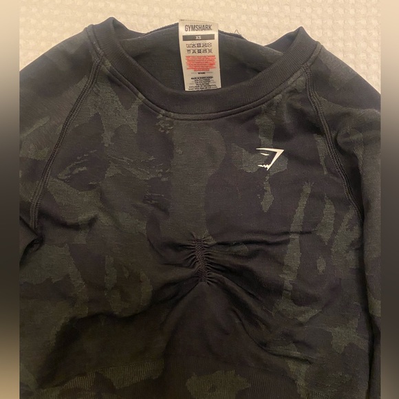 Gymshark adapt camo seamless long sleeve crop top - Picture 2 of 4